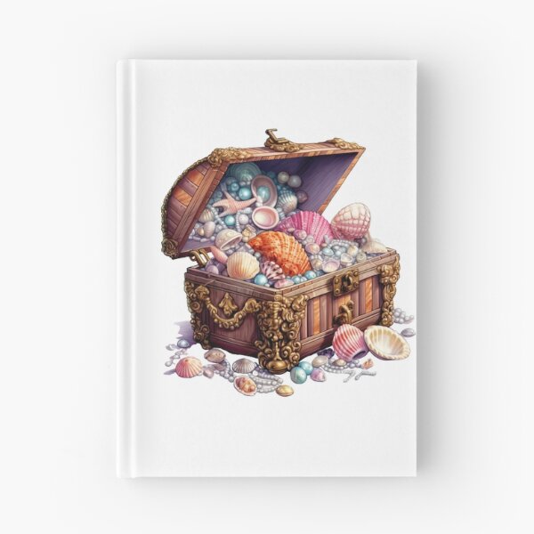 Item preview, Watercolor Seashell Treasure Chest  designed and sold by mushizaman.