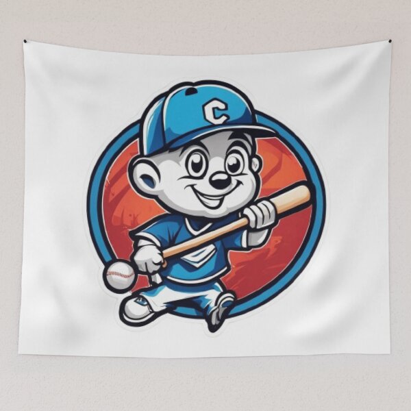 Item preview, Cartoon Character Playing Baseball  designed and sold by HarmonyGuitars.