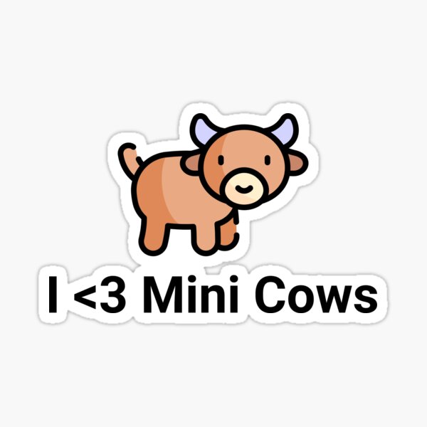 Mini Cow Stickers for Sale