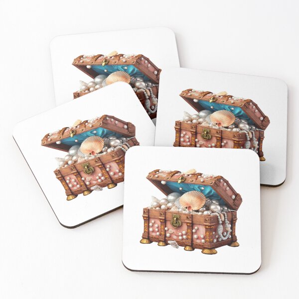 Item preview, Watercolor Seashell Treasure Chest 2 designed and sold by mushizaman.