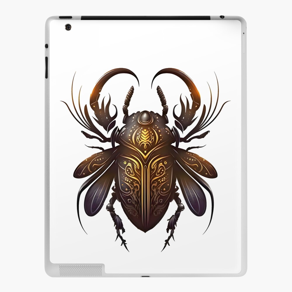 Premium Vector | Set of stag beetle and rhinoceros beetle isolate on a  white background.