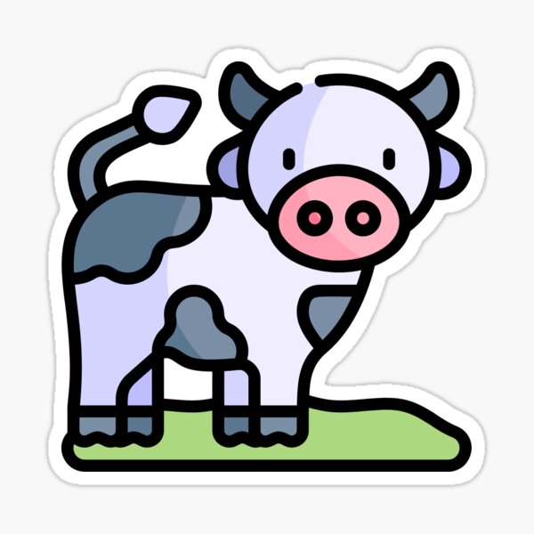 Mini Cow Stickers for Sale