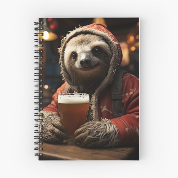Item preview, Christmas Beer Sloth designed and sold by OriginalBeerCat.