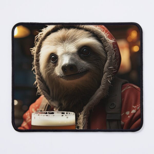 Item preview, Christmas Beer Sloth designed and sold by OriginalBeerCat.