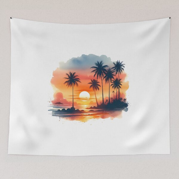 Item preview, "Serene Beach Sunset" designed and sold by APARTAI EU.