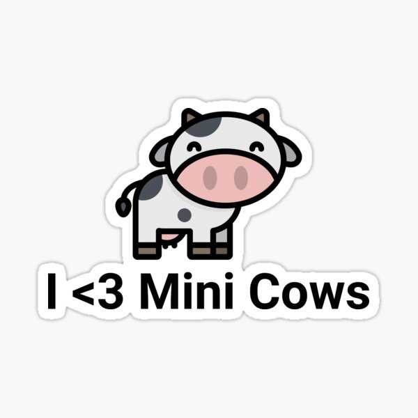 Mini Cow Stickers for Sale