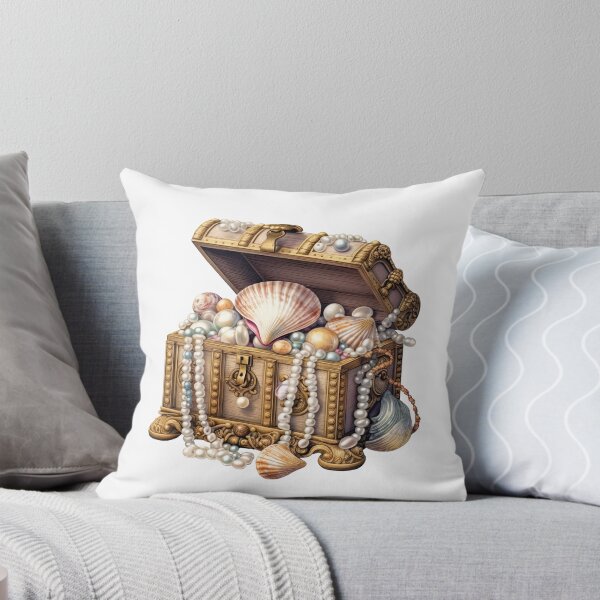Item preview, Watercolor Seashell Treasure Chest 4 designed and sold by mushizaman.