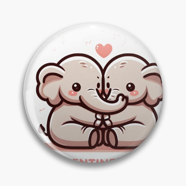 Item preview, Valentine's Day Cute Cartoon Elephants Hugging  designed and sold by Zestpond.
