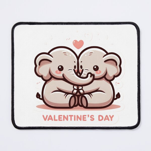 Item preview, Valentine's Day Cute Cartoon Elephants Hugging designed and sold by Zestpond.