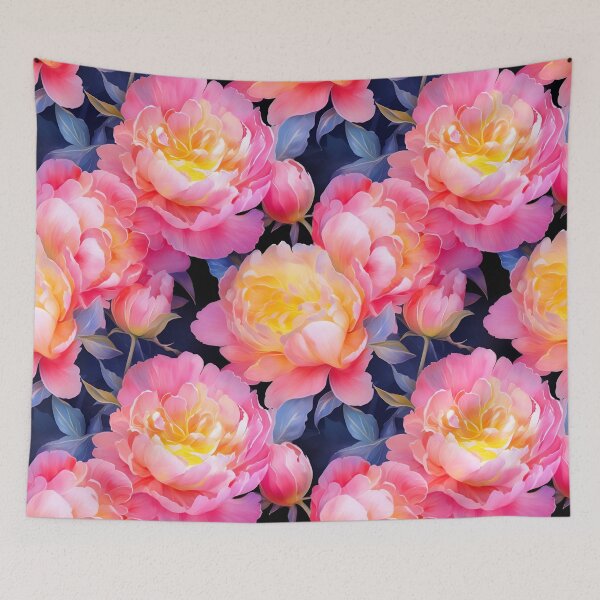 Item preview, Fantastical peony flowers designed and sold by Artdroid.