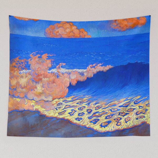 Item preview, Georges Lacombe - Blue Seascape, Wave Effect designed and sold by ArtExpression.