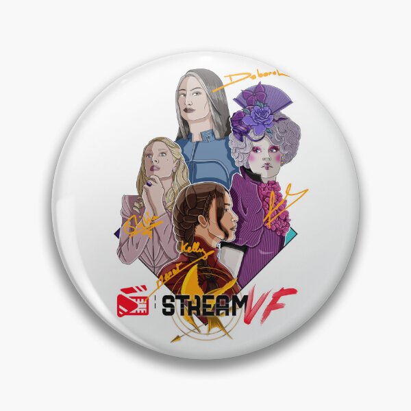 Artikelvorschau, Hunger Games Version gelbe Signaturen Weißer Hintergrund StreamVF entworfen und verkauft von StreamVF.