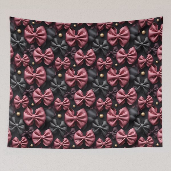 Item preview, Pink and black bows designed and sold by Artdroid.