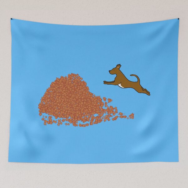 Item preview, A Dog and his Leaves designed and sold by annesblueart.
