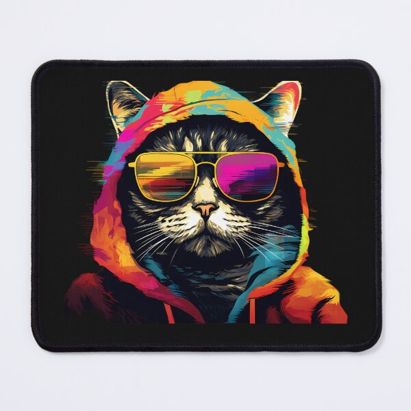 Item preview, Cat wearing sunglasses designed and sold by Linework Studio.