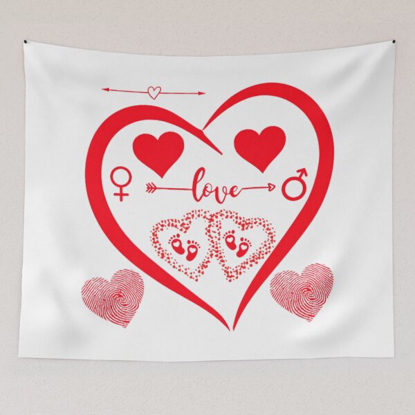 Item preview,  Birth Heart Illustration: Love of Mom, Dad, and Baby designed and sold by LIAMRIVIERART.