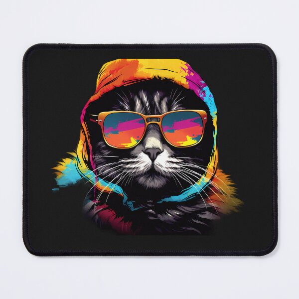 Item preview, Cat wearing sunglasses designed and sold by Linework Studio.