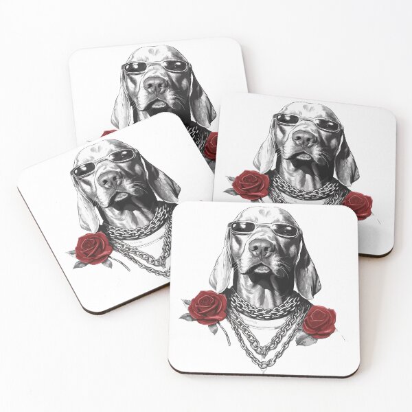 Item preview, Cool dog with sunglasses and roses designed and sold by coserkan.