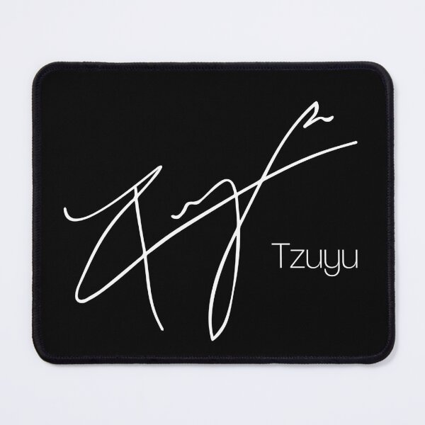 twice TZUYU マウスパッド Twice autographs with name (White)