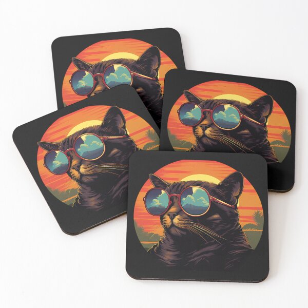 Item preview, Cat wearing sunglasses designed and sold by Linework Studio.