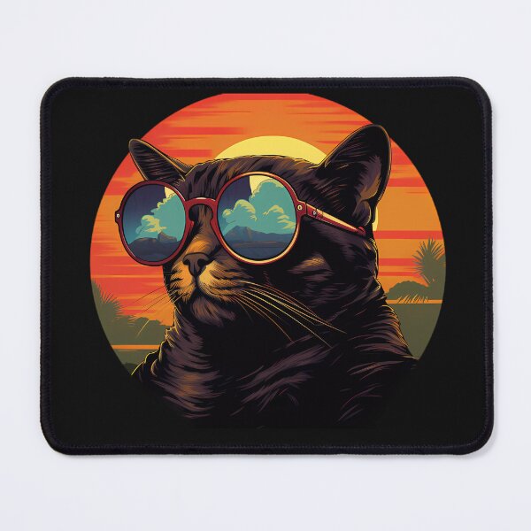 Item preview, Cat wearing sunglasses designed and sold by Linework Studio.