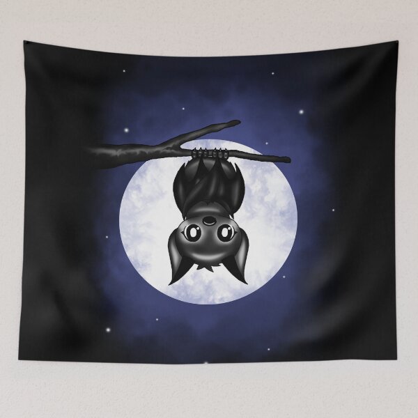 Item preview, cute bat hanging upside down designed and sold by Pezi-Creation.
