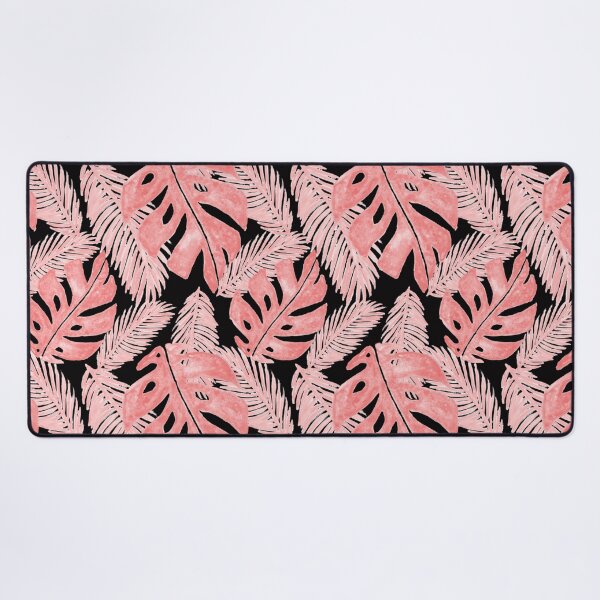 Item preview, Tropical Monstera Leaf Pattern Pink and Black designed and sold by Julie Erin Designs.
