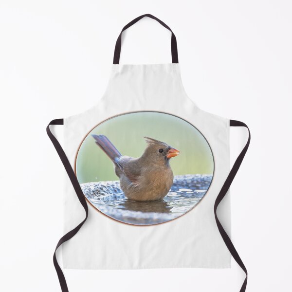 Item preview, Female Northern Cardinal in Birdbath designed and sold by Bonnie T. Barry.