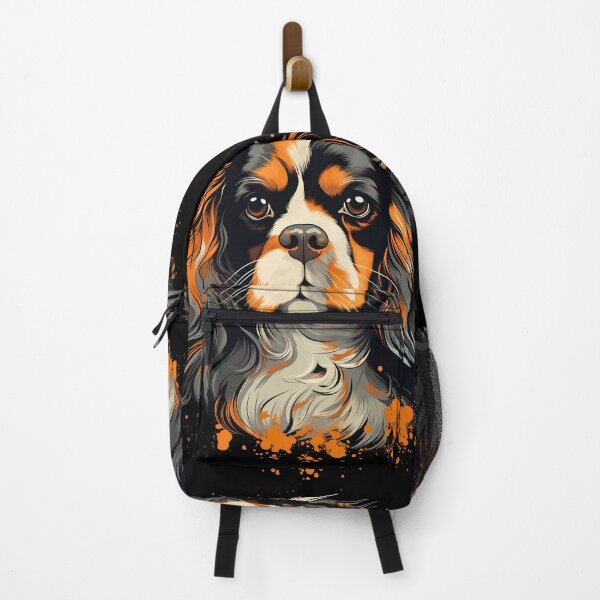Item preview, Cavalier king charles spaniels mini dog breed black and tan puppy cute illustration designed and sold by NBSStore.