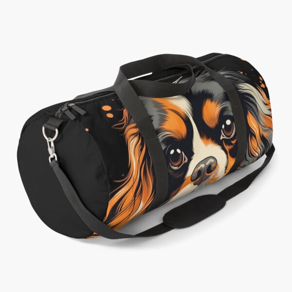 Item preview, Cavalier king charles spaniels mini dog breed black and tan puppy cute illustration designed and sold by NBSStore.
