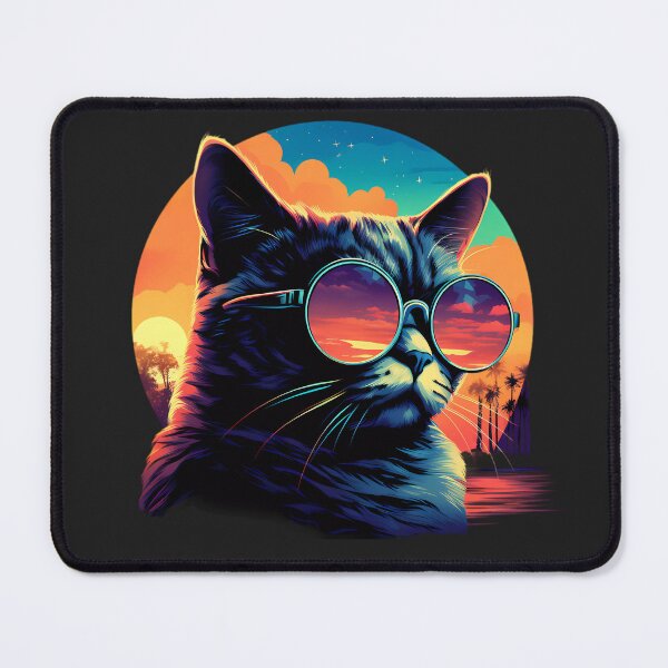 Item preview, Cat wearing sunglasses designed and sold by Linework Studio.