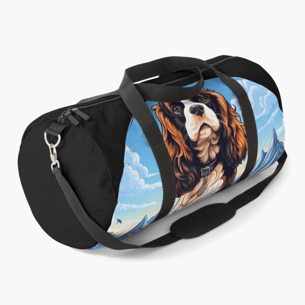 Item preview, Cavalier king charles spaniels mini dog breed black and tan puppy cute illustration designed and sold by NBSStore.