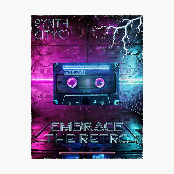 Item preview, Synthwave Cassette Poster designed and sold by Pixelfunk.