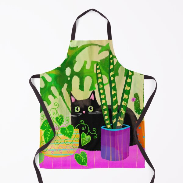 Item preview, Black cat in plants designed and sold by tascha-doodles.