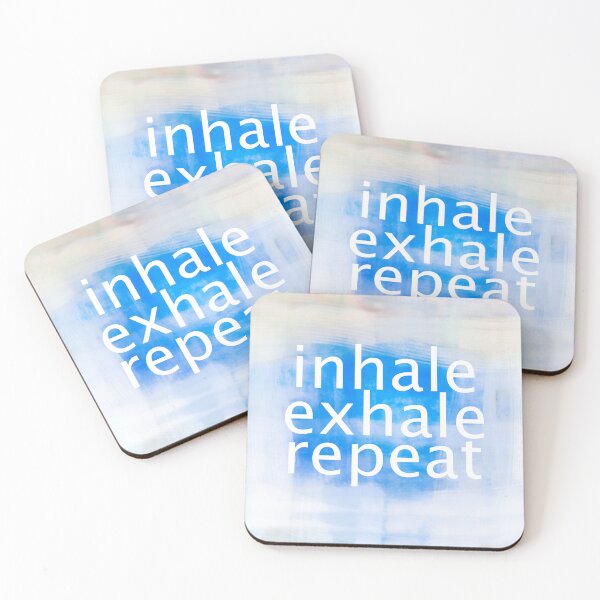 Item preview, Inhale Exhale Repeat on Blue And White designed and sold by art64.