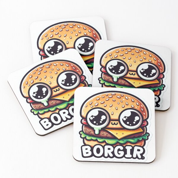 Item preview, Cute Cartoon Hamburger "Borgir" designed and sold by Zestpond.