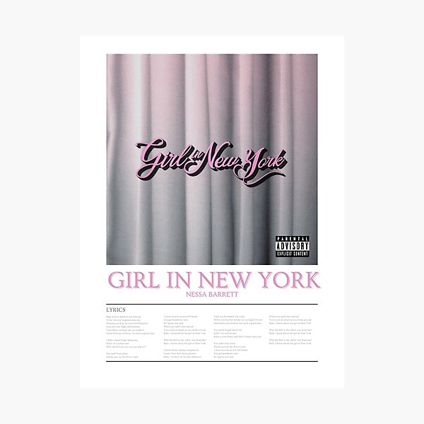 Artikelvorschau, Nessa Barrett – Girl In New York Songtext entworfen und verkauft von holkiepolkie.