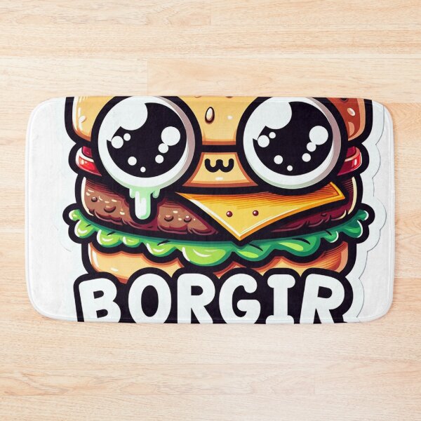 Item preview, Cute Cartoon Hamburger "Borgir" designed and sold by Zestpond.