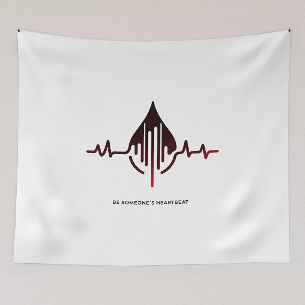 Item preview, Abstract Heartbeat Blood Drop Donation Tee - blood donation awareness designed and sold by MAPDDesigns.