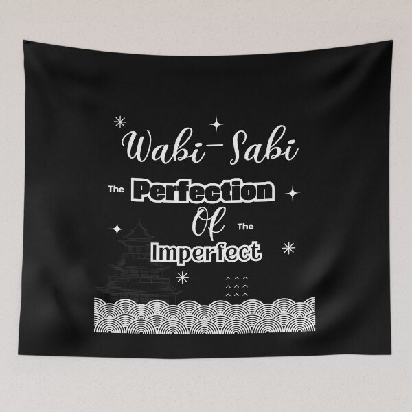Item preview, Wabi sabi the perfección of the imperfect quote for philosophy lovers designed and sold by CachoGlorious.