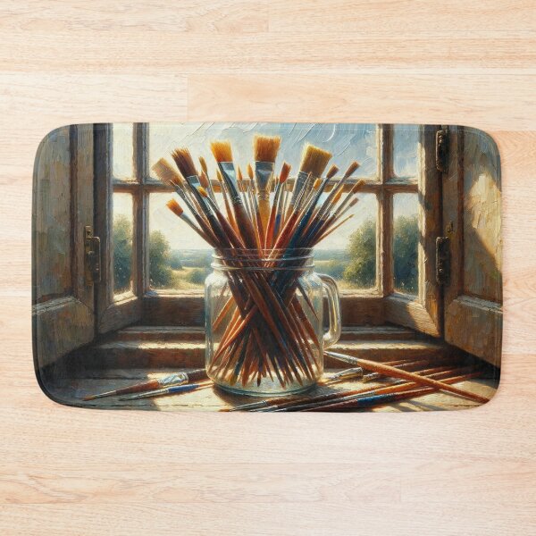 Item preview, Jar of Paintbrushes Oil Painting designed and sold by Zestpond.