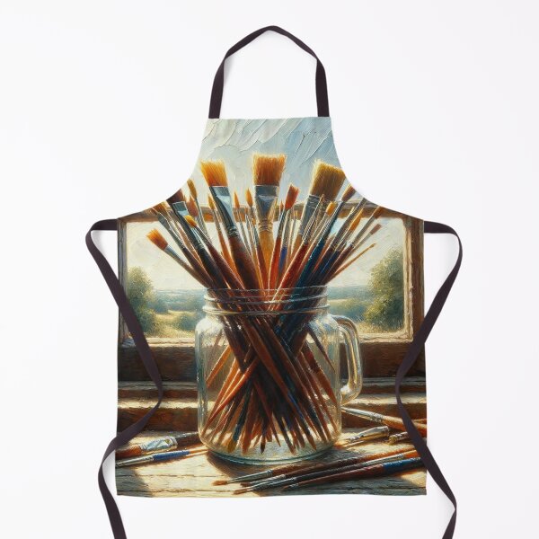 Item preview, Jar of Paintbrushes Oil Painting designed and sold by Zestpond.