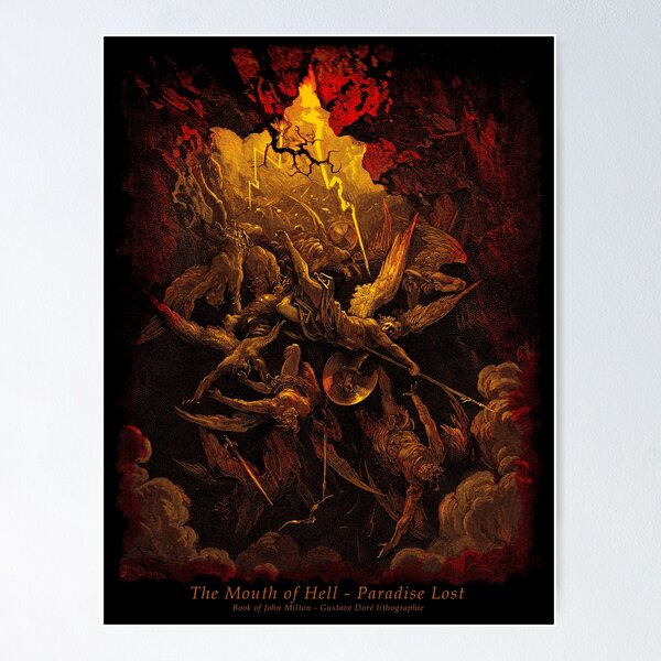 Item preview, Lithograph Copy - Gustave Doré - Paradise Lost - The Mouth of Hell - John Milton designed and sold by DALIO666.