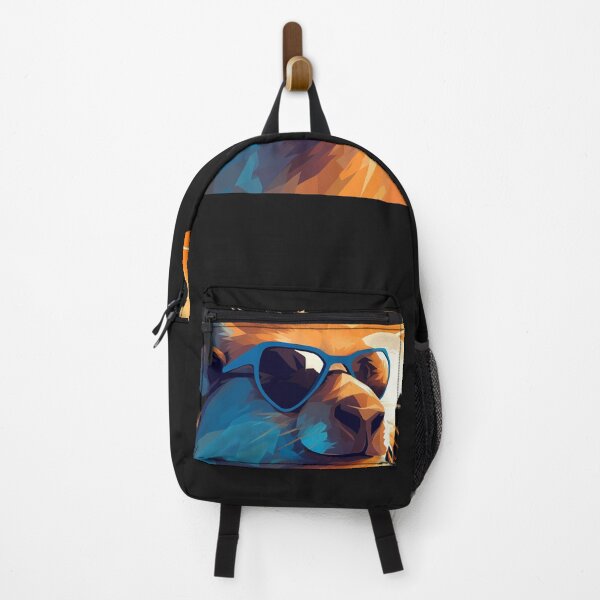 Item preview, Capybara wearing sunglasses on a background of sunset designed and sold by Linework Studio.