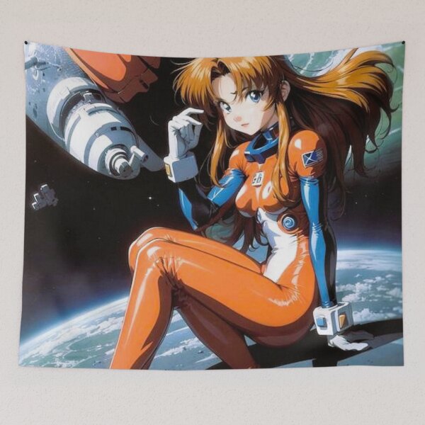 Item preview, Space Cyber Girl Illustration  designed and sold by SoulArtSara.