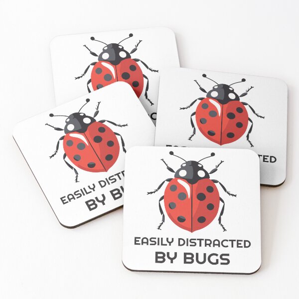 Item preview, Easily distracted by bugs - ladybug designed and sold by twisted-dot.