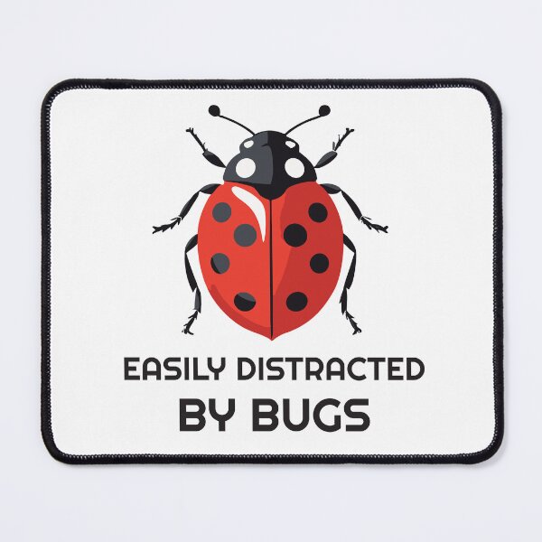 Item preview, Easily distracted by bugs - ladybug designed and sold by twisted-dot.