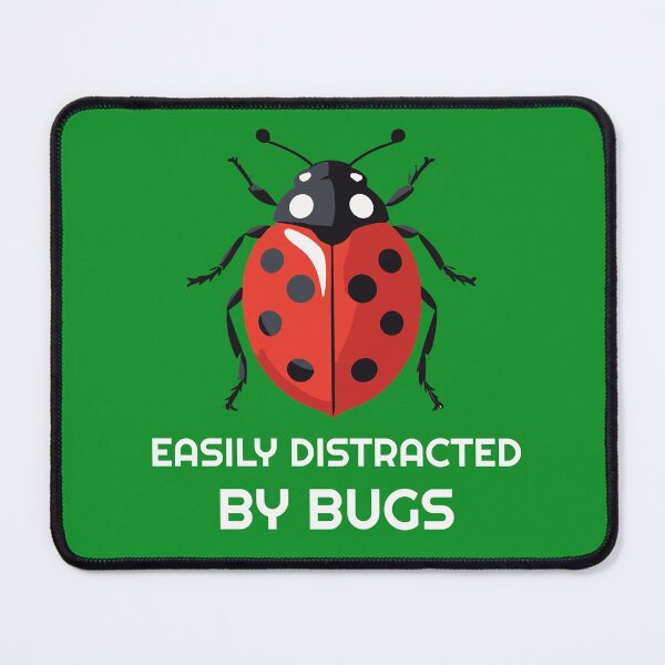 Item preview, Easily distracted by bugs - ladybug designed and sold by twisted-dot.