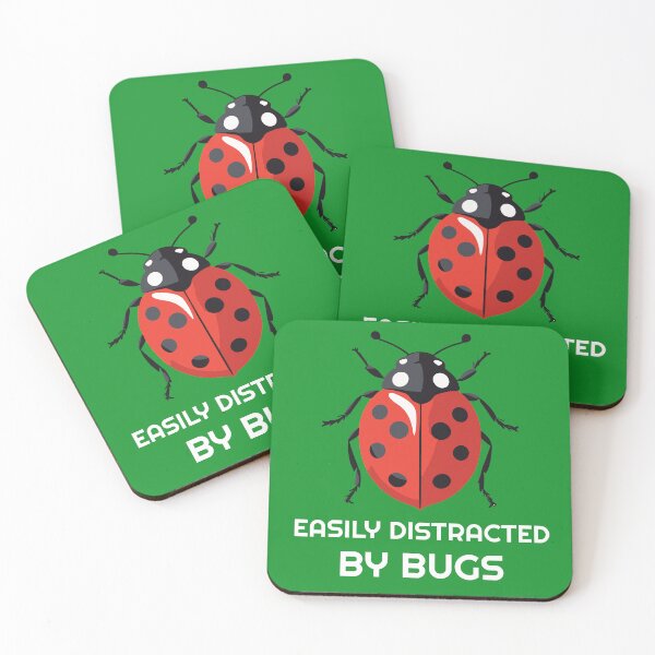 Item preview, Easily distracted by bugs - ladybug designed and sold by twisted-dot.