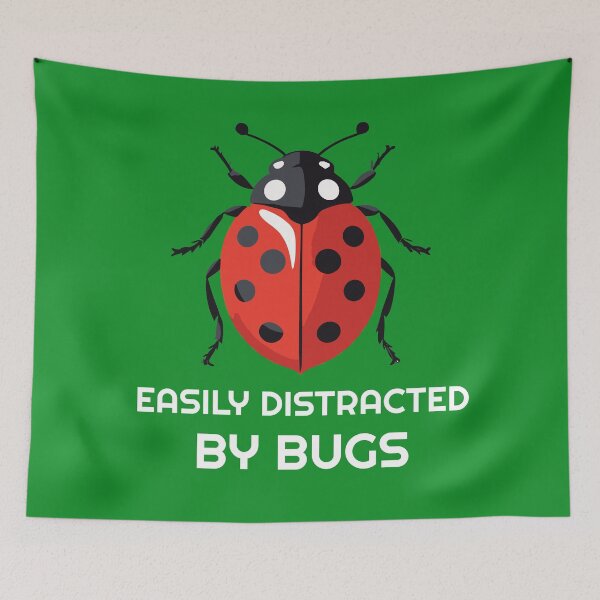 Item preview, Easily distracted by bugs - ladybug designed and sold by twisted-dot.